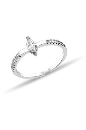 انگشتر نقره زنانه زیرکن Metay Silver - کد 852263289