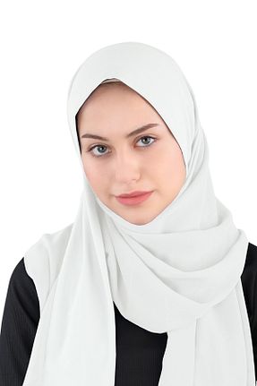 روسری بژ شیفون Ecardin - کد 859773680