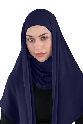 روسری سرمه ای شیفون Ecardin - کد 859723211
