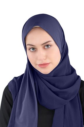 روسری سرمه ای شیفون Ecardin - کد 859773720