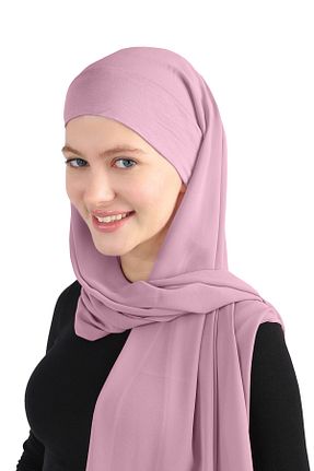 روسری صورتی شیفون Ecardin - کد 859773970