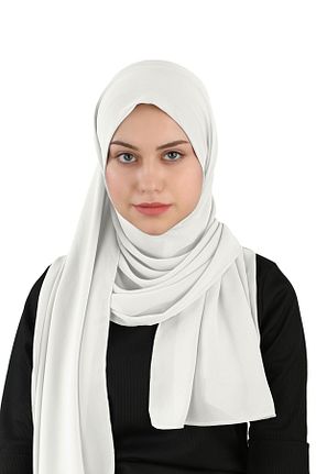 روسری بژ شیفون Ecardin - کد 859723424