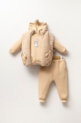 ست نوزادی بژ بچه گانه پنبه ای Jikko Baby - کد 859716587