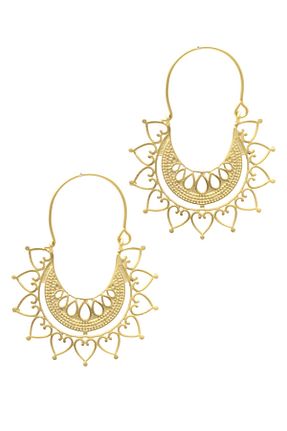 گوشواره جواهر طلائی روکش طلا LABALABA - کد 4973128