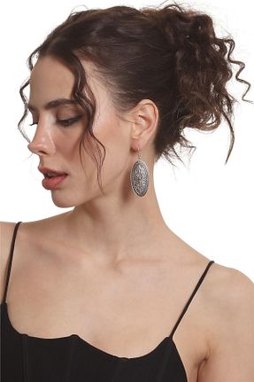 گوشواره جواهر روکش نقره LABALABA - کد 805092062