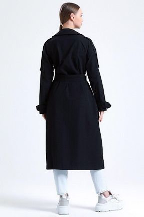 ترنچکت مشکی زنانه پنبه ای Ottawe - کد 859794340