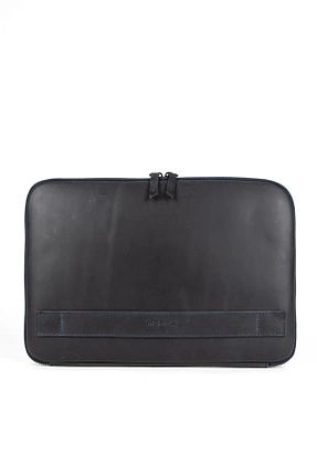 کیف لپ تاپ و مدارک سرمه ای زنانه چرم خالص MORCA - کد 859793651