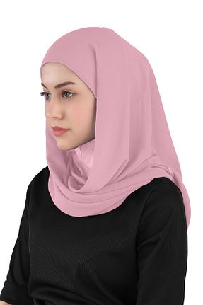 روسری صورتی شیفون Ecardin - کد 859724156