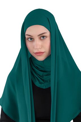 روسری سبز شیفون Ecardin - کد 859724174