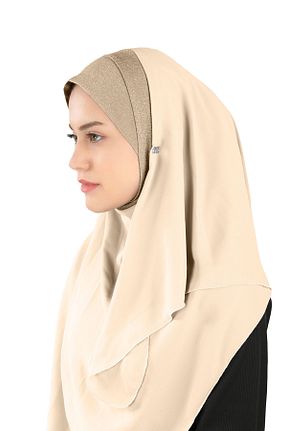روسری بژ Ecardin - کد 859723878