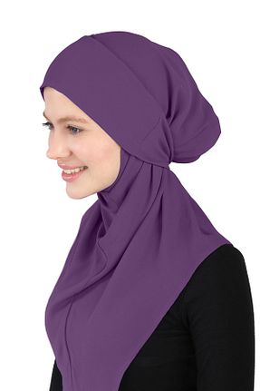 روسری بژ پلی استر Ecardin - کد 859724754