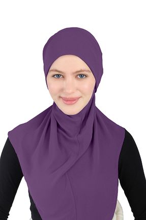 روسری بژ پلی استر Ecardin - کد 859724754