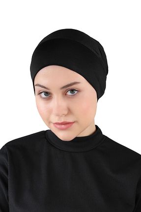 کلاه شنای حجاب مشکی زنانه Ecardin - کد 859748454