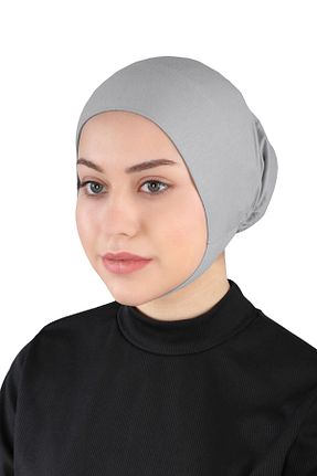 کلاه شنای حجاب طوسی زنانه Ecardin - کد 859739713