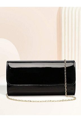 کیف پورتفوی و کلاچ مشکی زنانه چرم لاکی By EDUU - کد 859775513