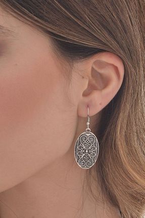 گوشواره جواهر روکش نقره LABALABA - کد 32879762