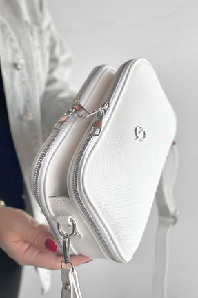 کیف دوشی سفید زنانه چرم مصنوعی GALB LEATHER - کد 859642678