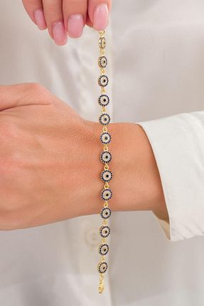 دستبند نقره طلائی زنانه 925 عیار Tmt Silver - کد 859643561