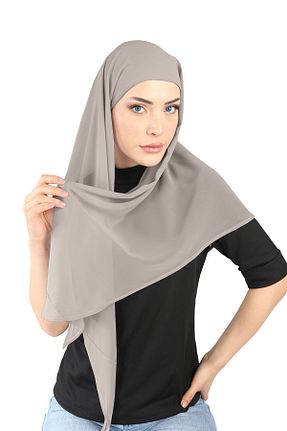 روسری طوسی شیفون Ecardin - کد 859727414