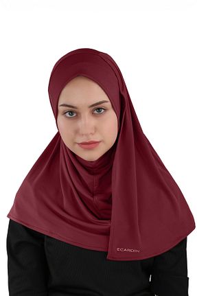 روسری زرشکی Ecardin - کد 859774626