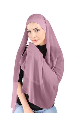روسری بنفش شیفون Ecardin - کد 859774509
