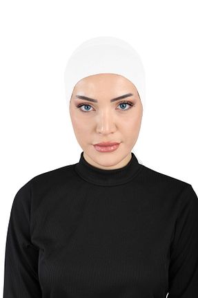 کلاه شنای حجاب سفید زنانه Ecardin - کد 859750058