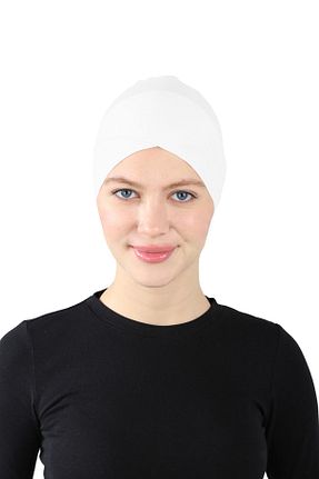 کلاه شنای حجاب سفید زنانه Ecardin - کد 859750030