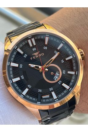 ساعت مچی مشکی مردانه 44 میلی متر FERRO - کد 859752226