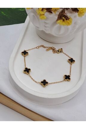 دستبند استیل (فولاد) مشکی زنانه استیل ضد زنگ ilvesa shop - کد 859783000
