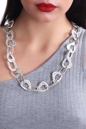 گردنبند جواهر زنانه روکش نقره کد 40485962