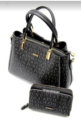 کیف دوشی مشکی زنانه چرم مصنوعی Just Polo - کد 70114516