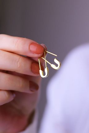 گوشواره نقره طلائی زنانه 925 عیار MySilvers - کد 132125457