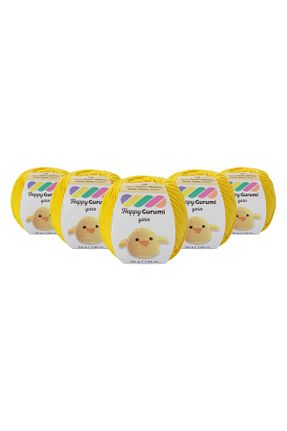 نخ بافندگی زرد Happy Yarn - کد 132136314
