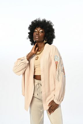 کیمونو و کافتان بژ زنانه ویسکون Orfeo Negro - کد 768828642