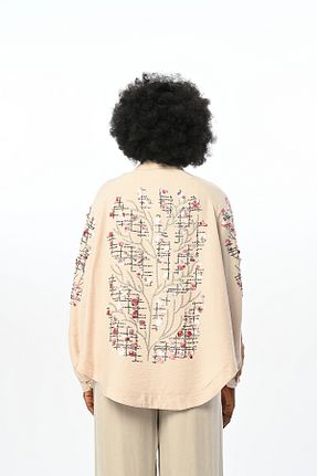کیمونو و کافتان بژ زنانه ویسکون Orfeo Negro - کد 774399325