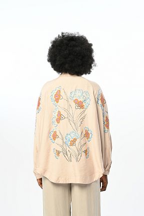 کیمونو و کافتان بژ زنانه ویسکون Orfeo Negro - کد 768828642