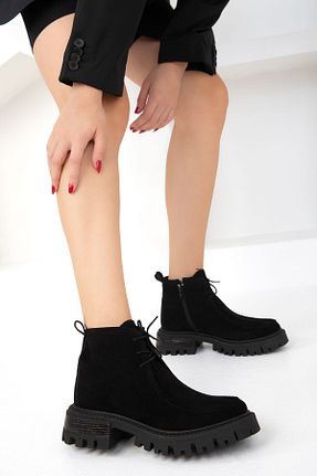 بوت / نیم بوت مشکی زنانه چرم مصنوعی SOHO - کد 856826582