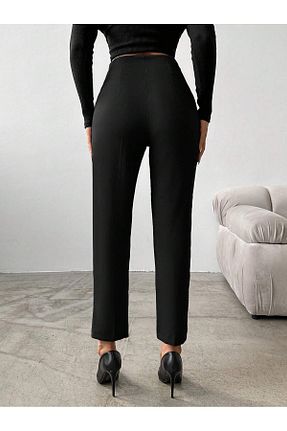 شلوار پارچه ای مشکی زنانه فاق بلند Fovere - کد 798152568