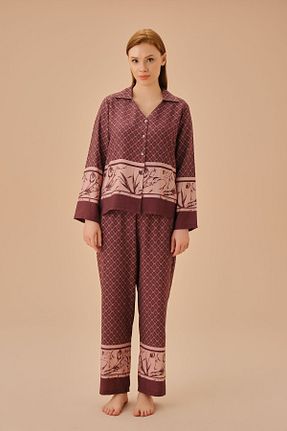ست لباس راحتی قهوه ای زنانه ساده Suwen - کد 859863457