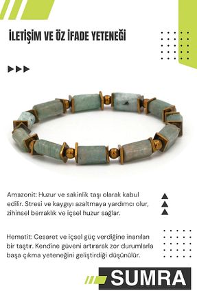 دستبند جواهر طوسی زنانه سنگ طبیعی SUMRA - کد 848200889