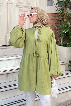 ست بالاتنه و پائین تنه حجاب خاکی زنانه رگولار lamelif - کد 859919255