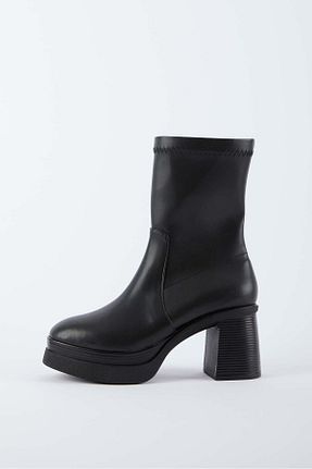 بوت / نیم بوت مشکی زنانه پاشنه ضخیم selinshoes - کد 859946486