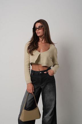 رویه بژ زنانه پنبه - الاستین Black Fashion - کد 790149659