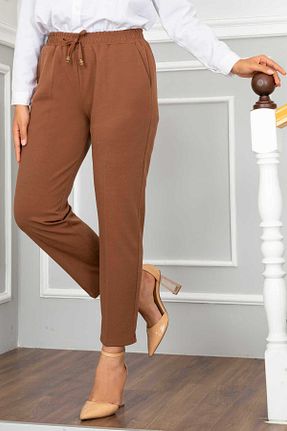 شلوار حجاب قهوه ای زنانه بافتنی EBRUTESETTÜR - کد 859977041
