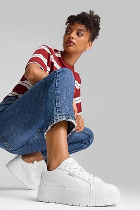کفش اسنیکر سفید زنانه بند دار Puma - کد 859994273