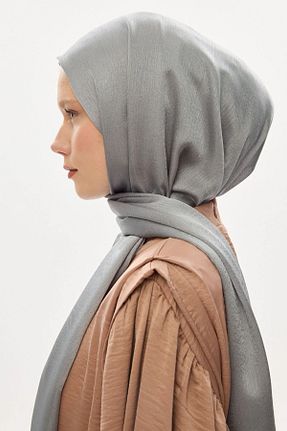 شال طوسی زنانه پنبه پلی استر Helyabutik - کد 860032032