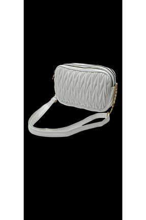 کیف دوشی سفید زنانه چرم مصنوعی Monica - کد 860098952