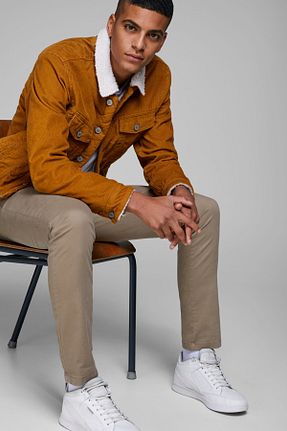 شلوار بژ مردانه پنبه ای Jack & Jones - کد 48808690