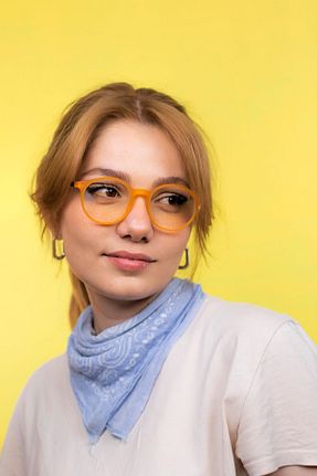 عینک محافظ نور آبی نارنجی زنانه 50 LUNOX - کد 166792273