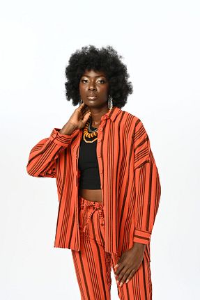 پیراهن قرمز زنانه اورسایز Orfeo Negro - کد 376167777